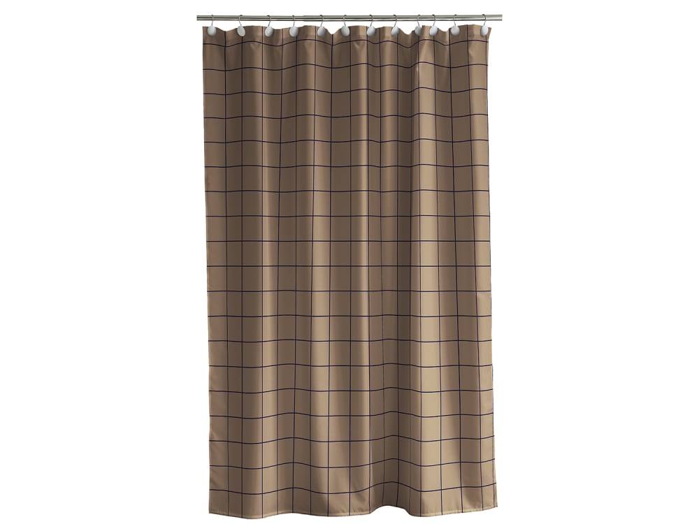 Rideau de douche en polyester taupe chaud 180x200cm