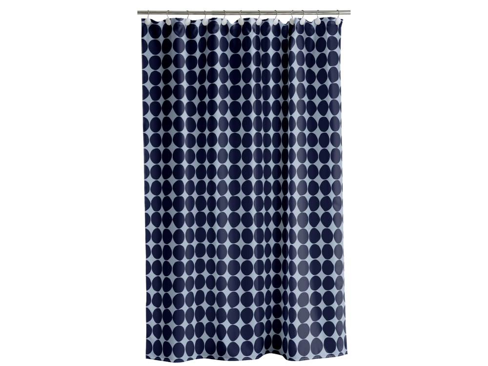 Rideau de douche en polyester bleu lin 200x180cm