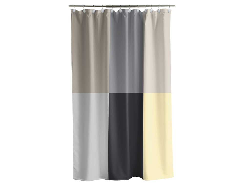 Rideau de douche en polyester jaune 200x180cm
