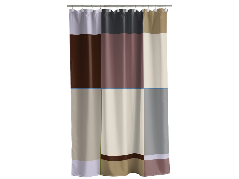 Rideau de douche en polyester rouge-brun 200x180cm