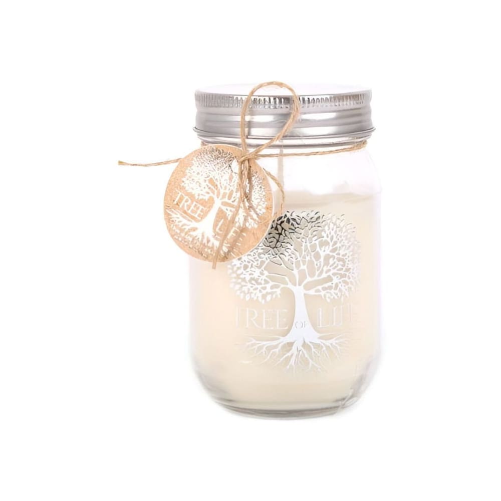 Bougie mason jar tree of life 12 cm Bougie mason jar tree of life 12 cm