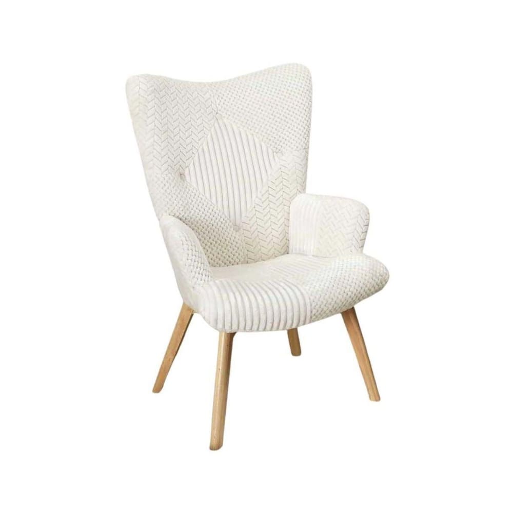 Fauteuil patchwork blanc helsinki