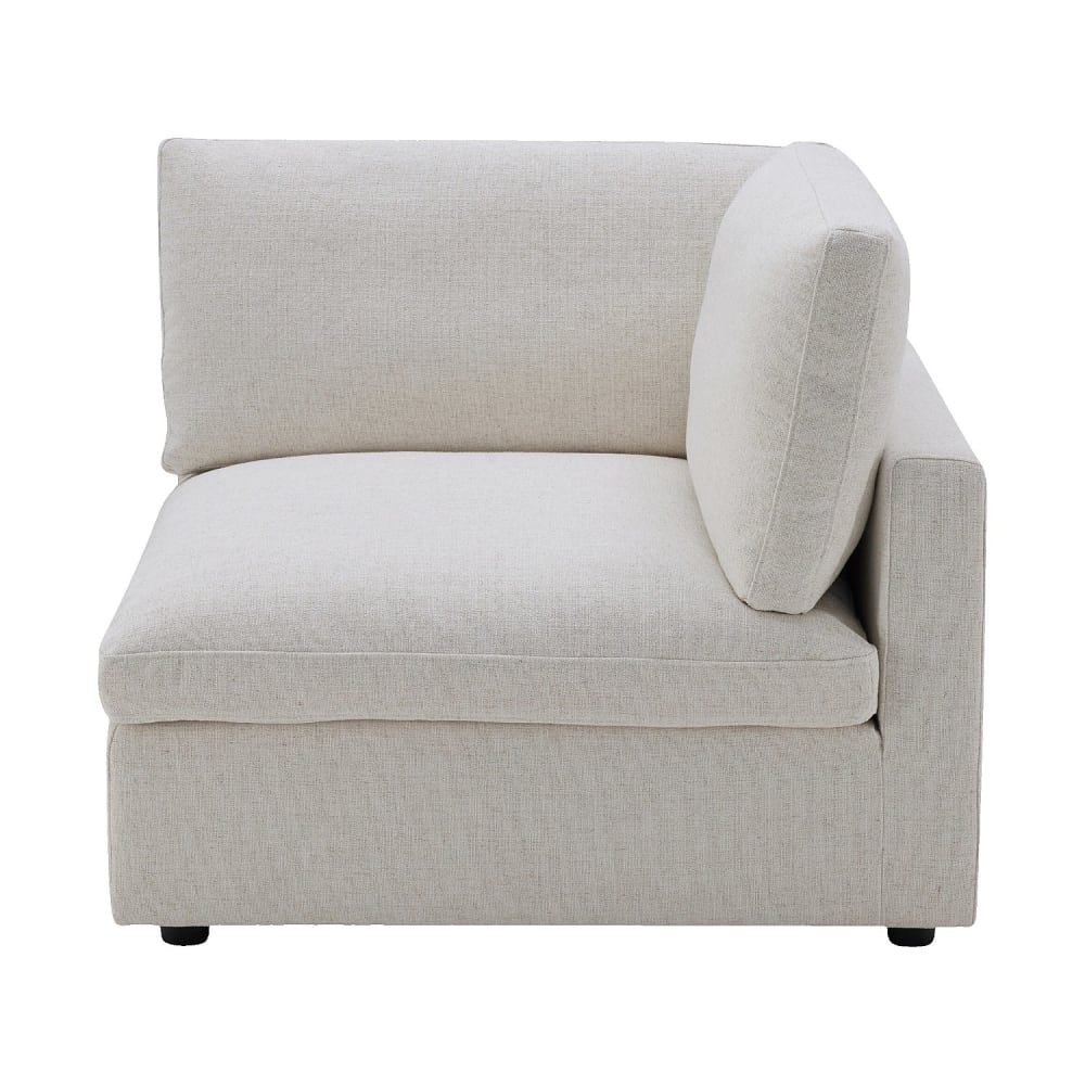 Fauteuil d'angle en tissu - ivoire Fauteuil d'angle en tissu - ivoire