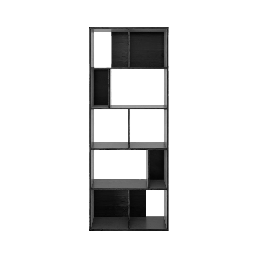 Bibliothèque en frêne 76 x 195 cm - noir Bibliothèque en frêne 76 x 195 cm - noir