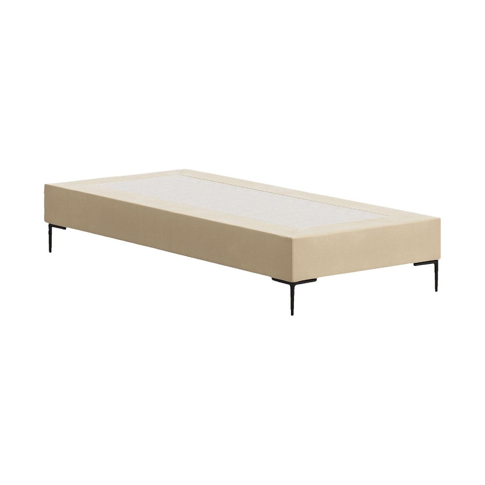 Sommier tapissier à lattes en tissu - 90 x 200 cm - crème Sommier tapissier à lattes en tissu - 90 x 200 cm - crème