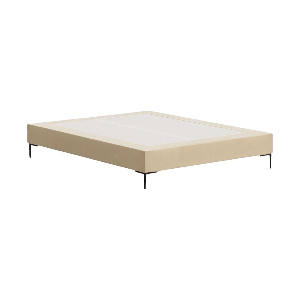 Sommier tapissier à lattes en tissu - 160 x 200 cm - crème Sommier tapissier à lattes en tissu - 160 x 200 cm - crème