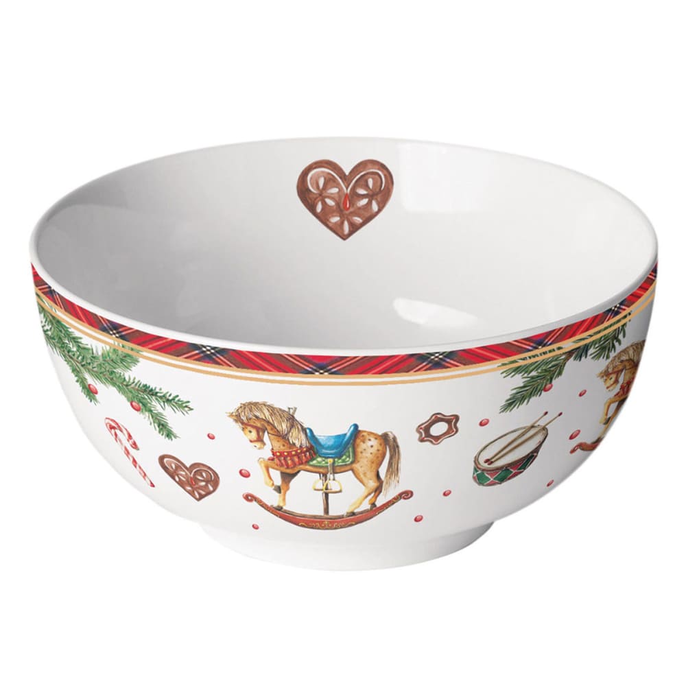 Bol de noël cheval à bascule porcelaine 40 cl Bol de noël cheval à bascule porcelaine 40 cl