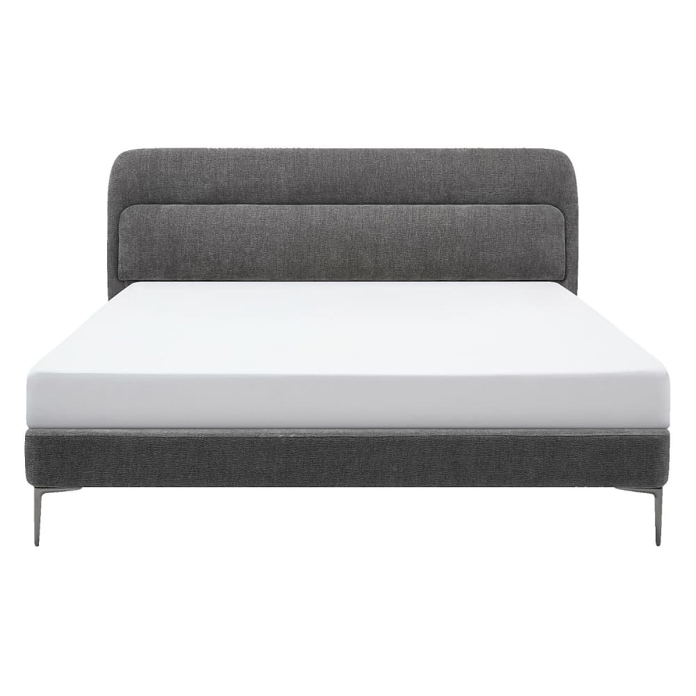 Lit 180 x 200 cm en tissu - gris galet Lit 180 x 200 cm en tissu - gris galet