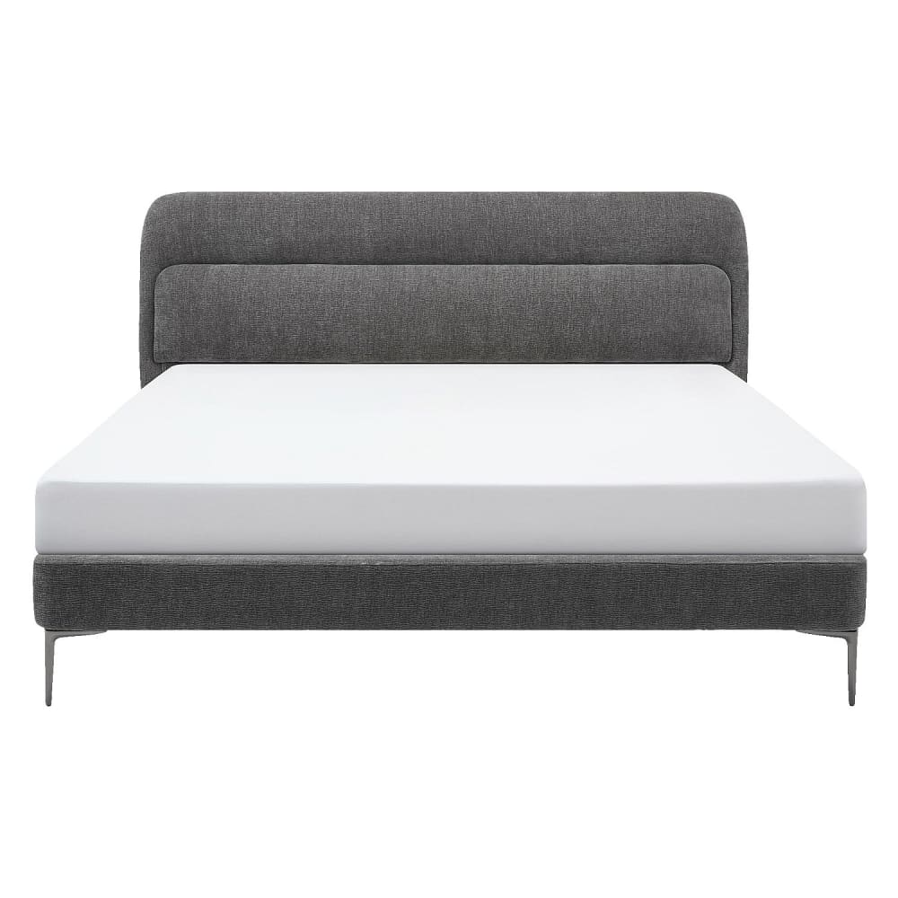 Lit 160 x 200 cm en tissu - gris galet Lit 160 x 200 cm en tissu - gris galet