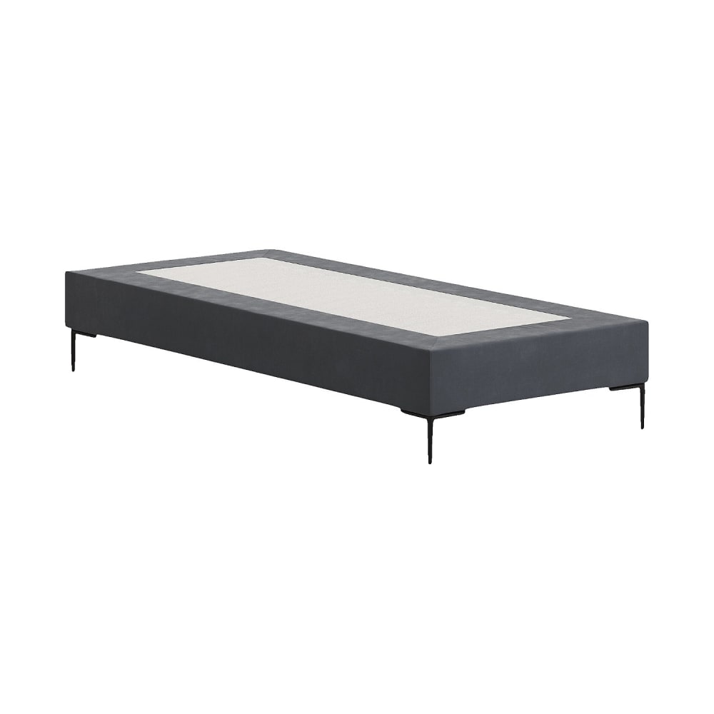 Sommier tapissier à lattes en tissu - 90 x 200 cm - gris anthracite Sommier tapissier à lattes en tissu - 90 x 200 cm - gris anthracite