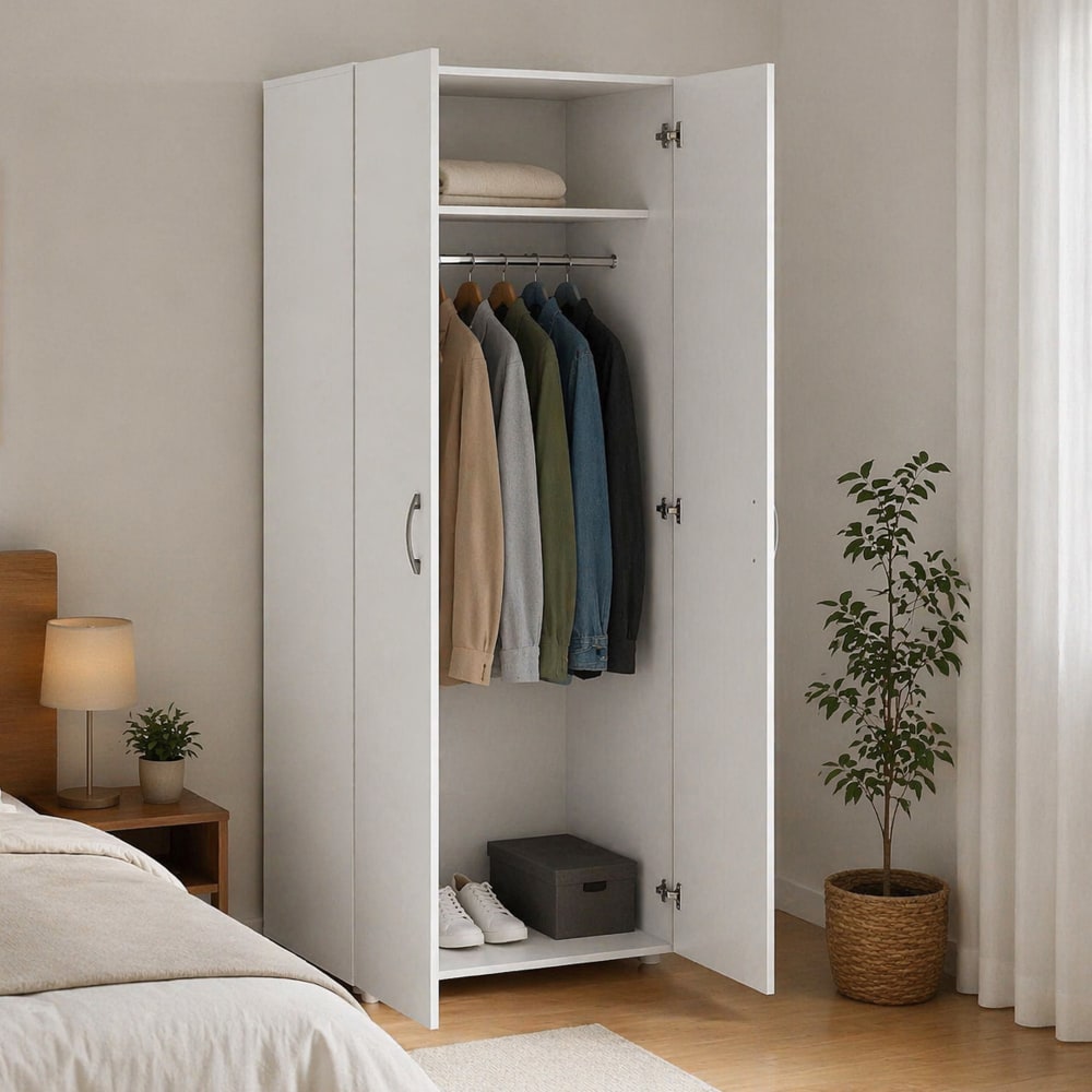 Schrank 2 Türen Weiß 74x179h cm - Maisons Du Monde