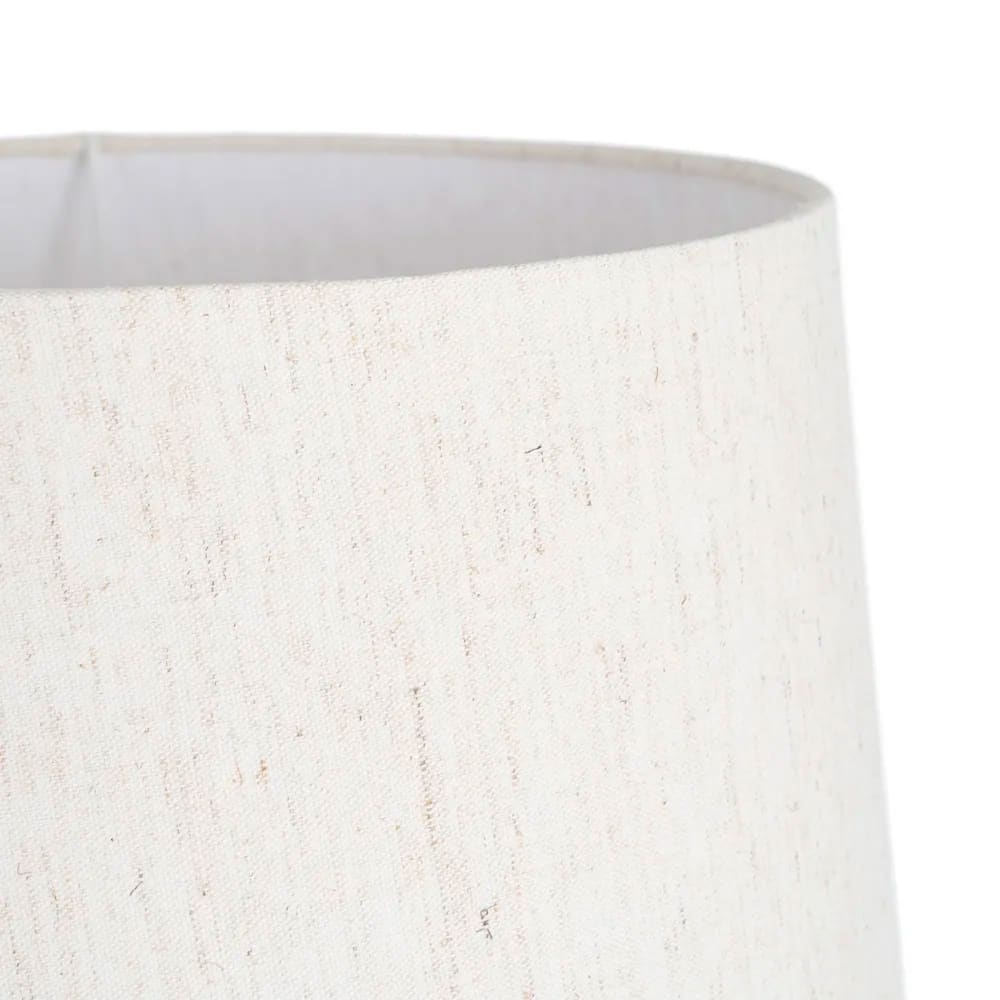 Lampe à poser céramique blanche rayures terracotta 30x30x55.5cm — vue 4