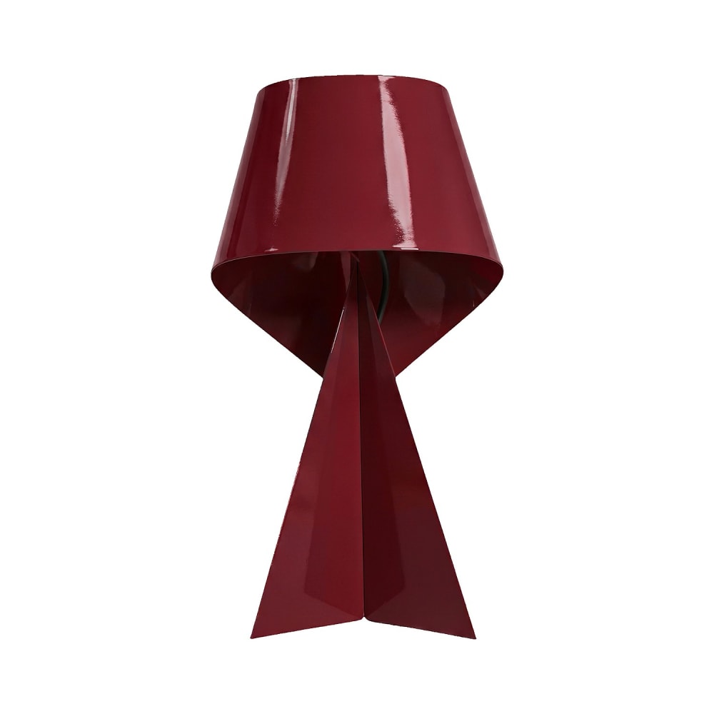 Lampe de table en métal - 50 cm - bordeaux laqué Lampe de table en métal - 50 cm - bordeaux laqué