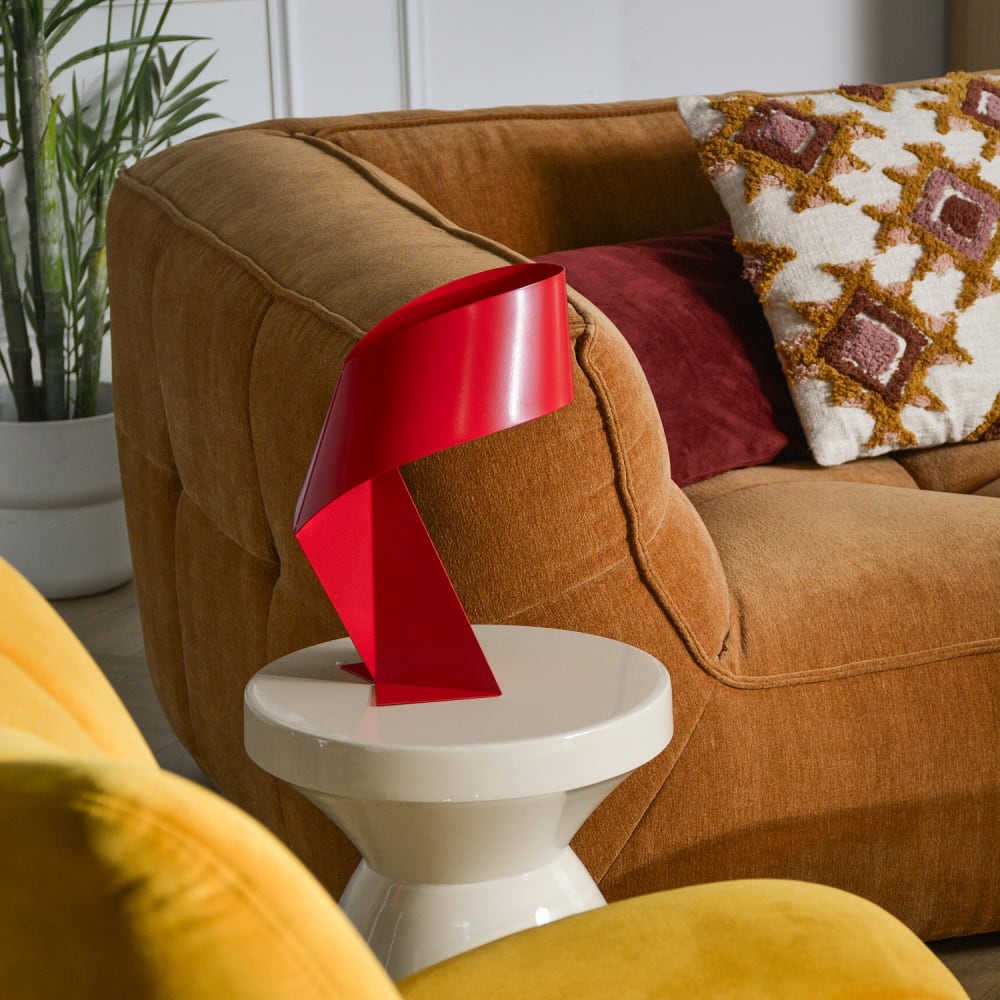 Lampe de table en métal - 35 cm - rouge cerise — vue 3
