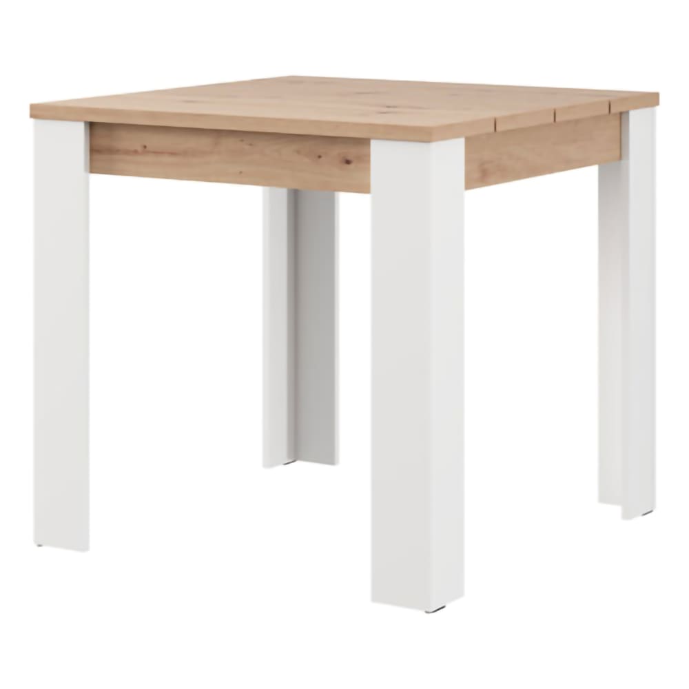 Table fixe bois marron chêne nœuds Table fixe bois marron chêne nœuds