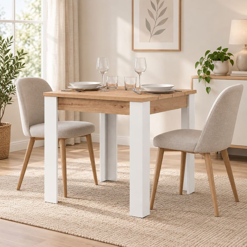 Fester Tisch aus braunem Eichenholz Dekor - Maisons Du Monde