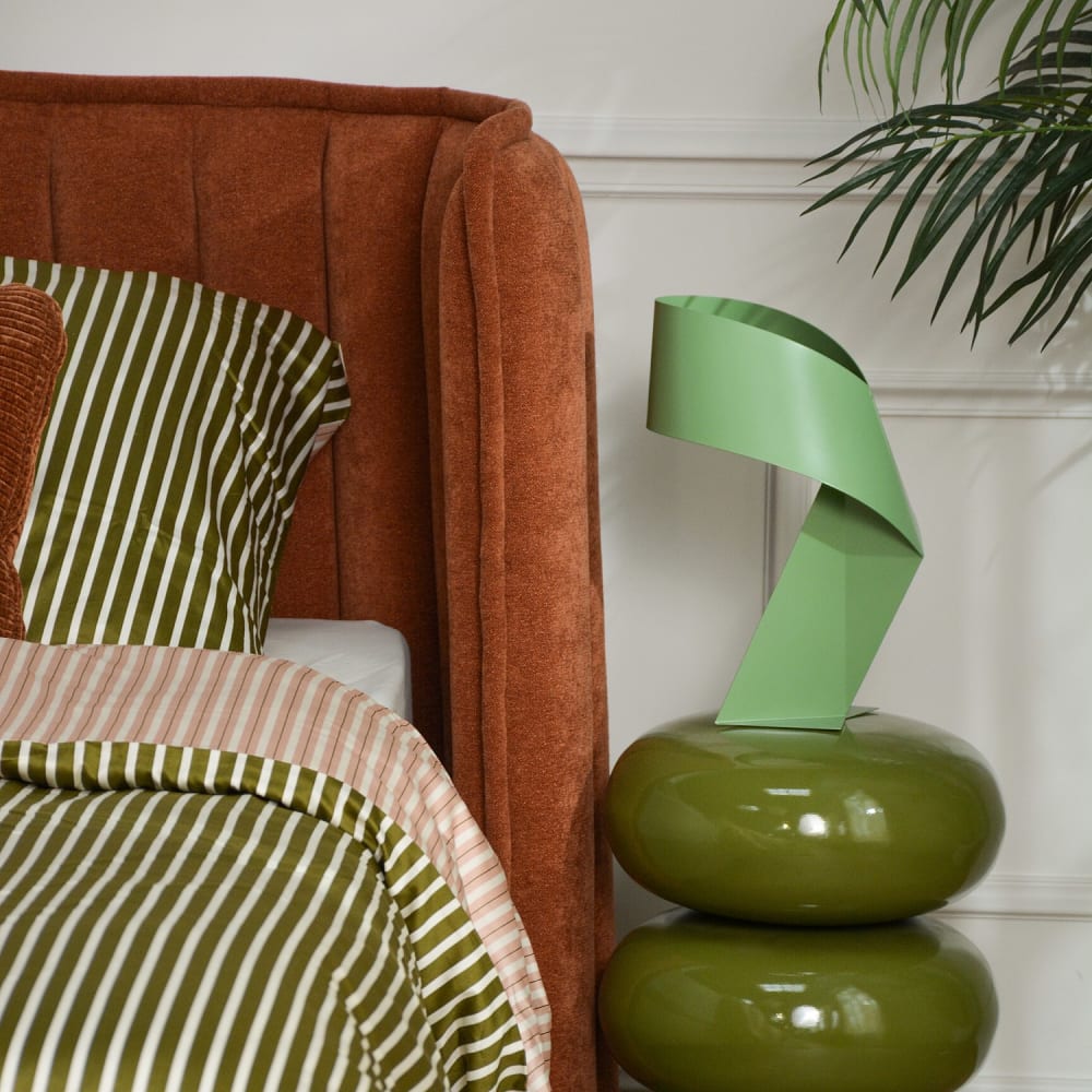 Lampe de table en métal - 35 cm - vert sauge — vue 4