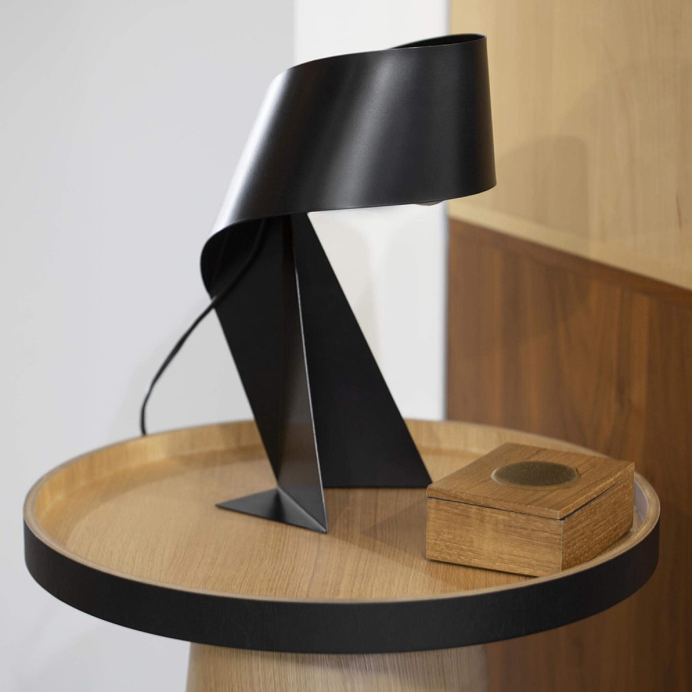 Lampe de table en métal - 35 cm - noir — vue 3