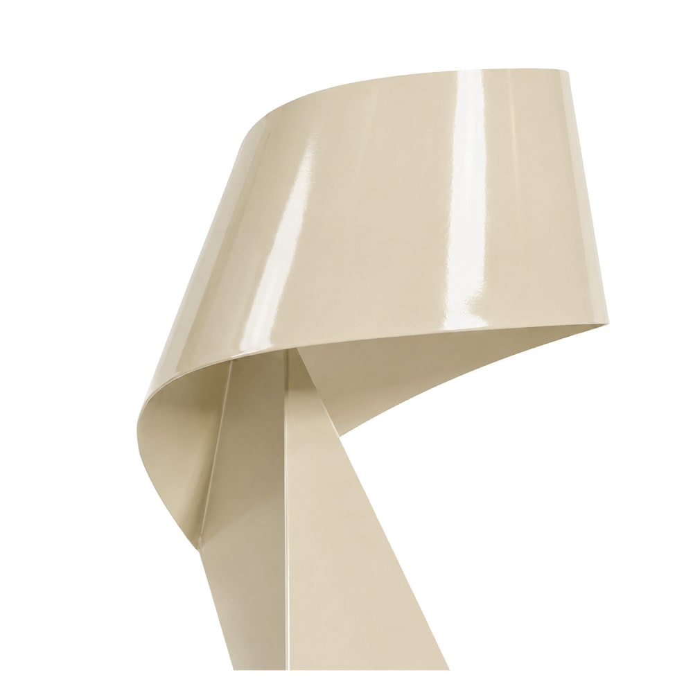 Lampe de table en métal - 35 cm - beige laqué — vue 4