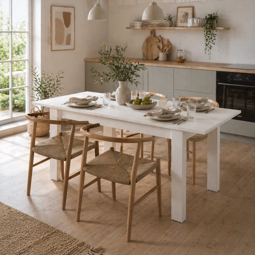 Erweiterbarer Tisch in Weiß Matt - Maisons Du Monde