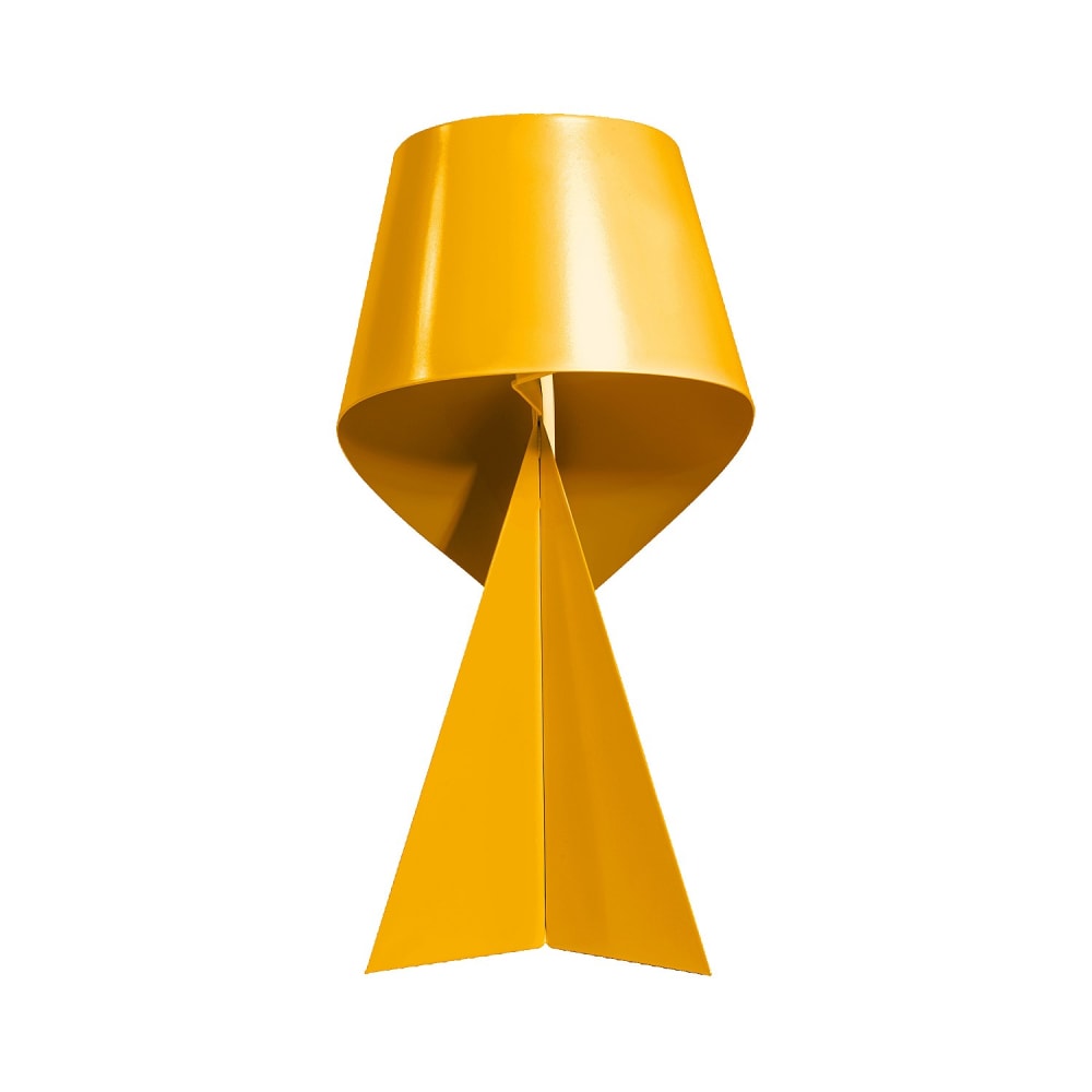 Lampe de table en métal - 35 cm - jaune soleil