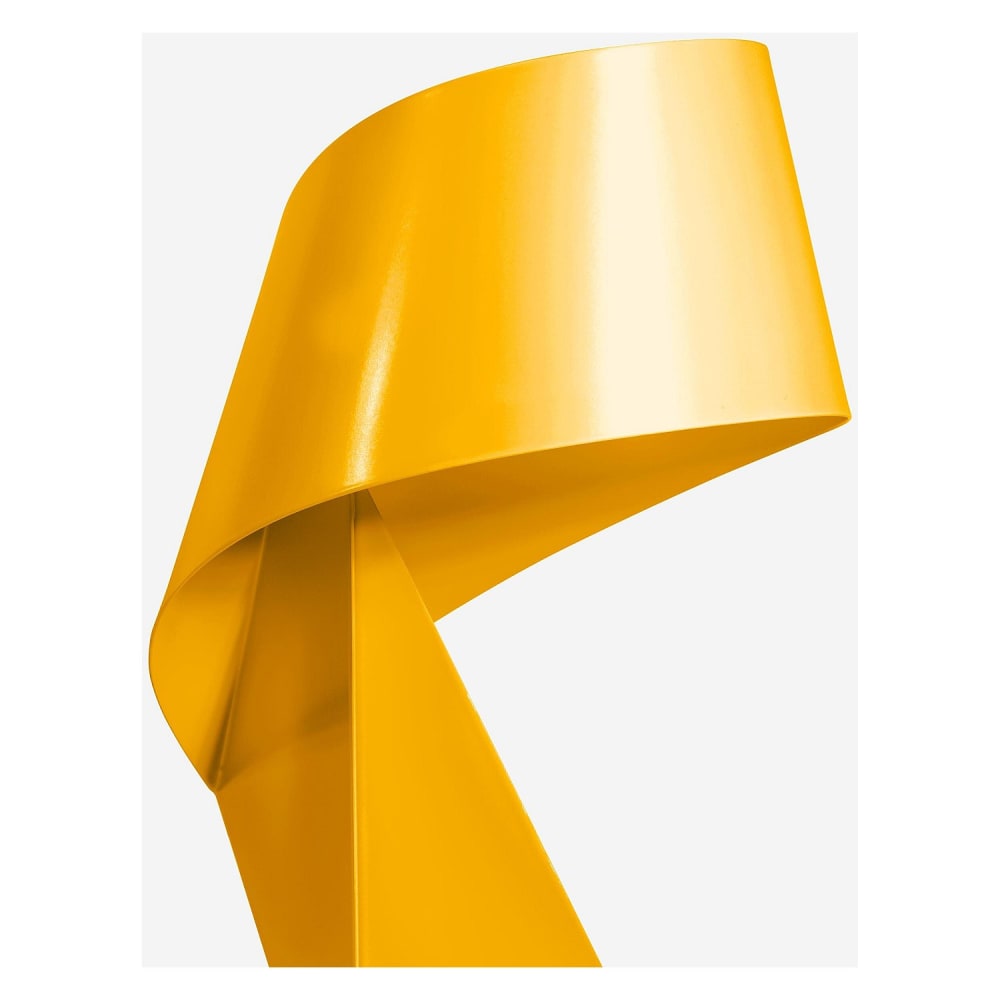 Lampe de table en métal - 35 cm - jaune soleil — vue 4