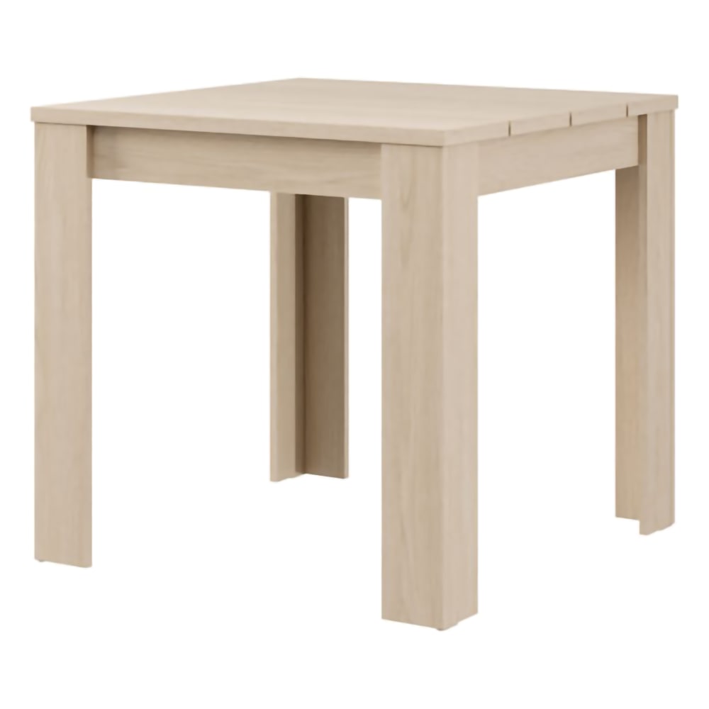 Table fixe en bois marron chêne 80x80x76h cm Table fixe en bois marron chêne 80x80x76h cm