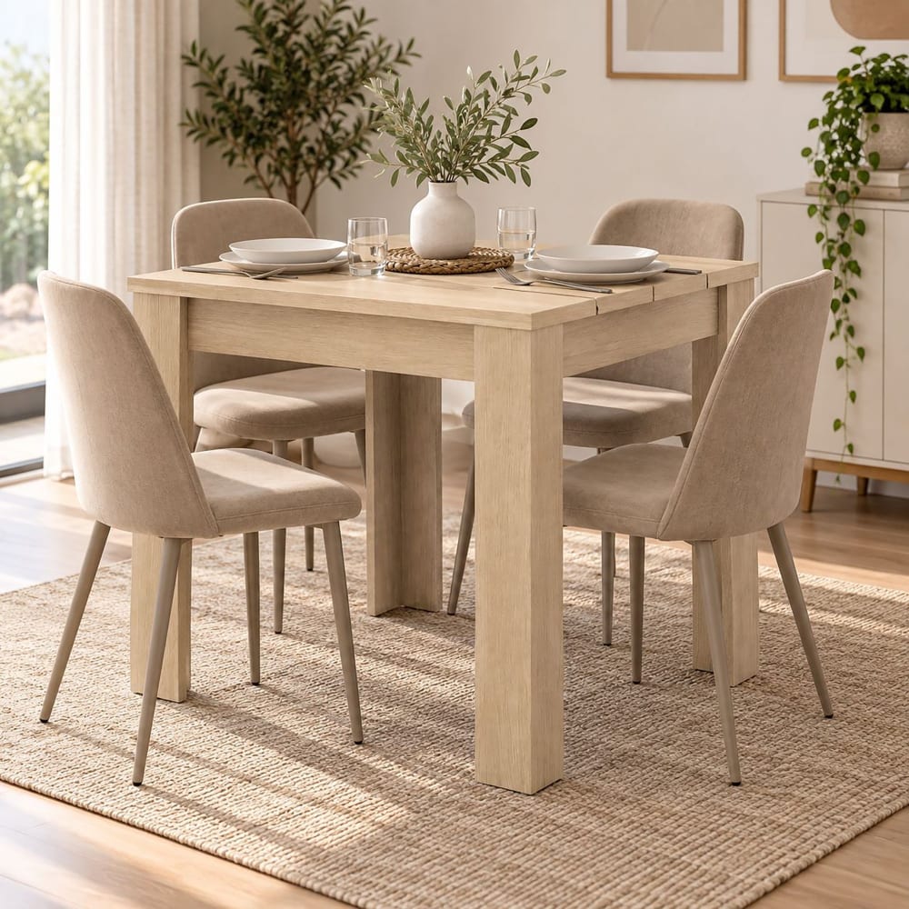 Fester Tisch, Holz Nussbaum, 80x80x76 cm - Maisons Du Monde