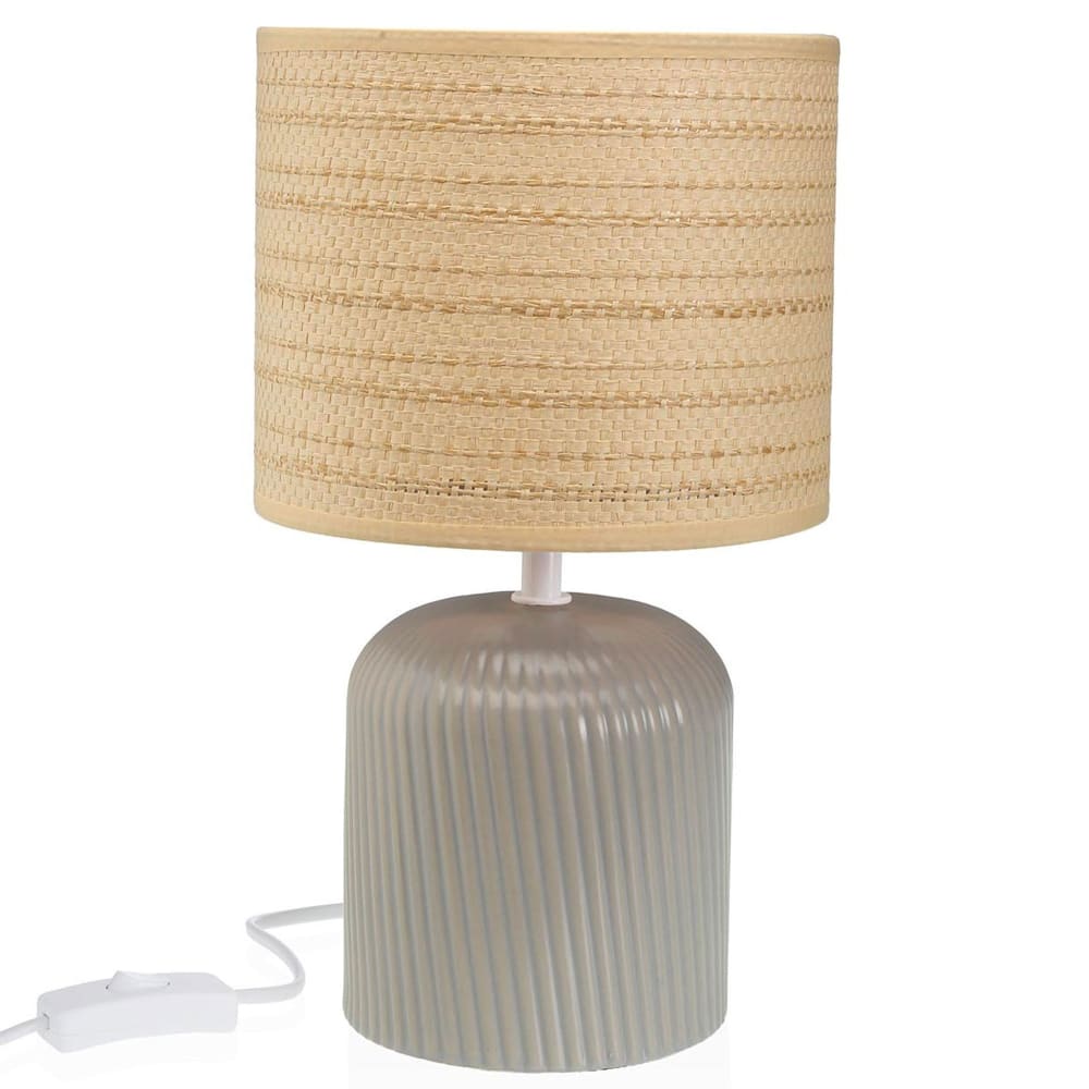 Lampe à poser céramique grise 18x18x31.5cm