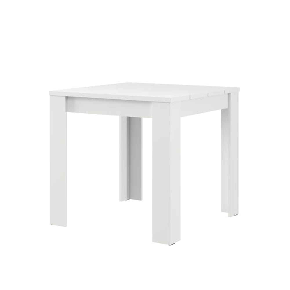 Table bois blanc mat 80x80x76h cm Table bois blanc mat 80x80x76h cm