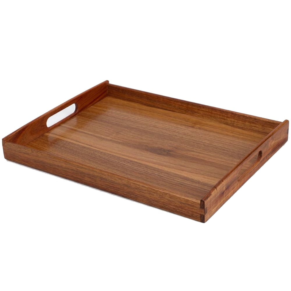 Plateau de service en bois d'acacia 40x30x4.5cm
