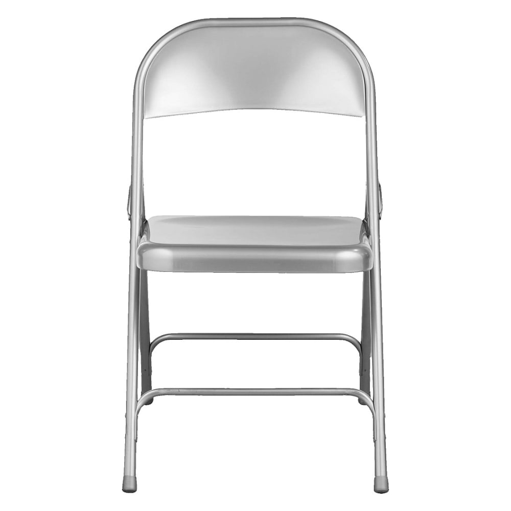 Chaise pliante en acier laqué - gris métallisé Chaise pliante en acier laqué - gris métallisé