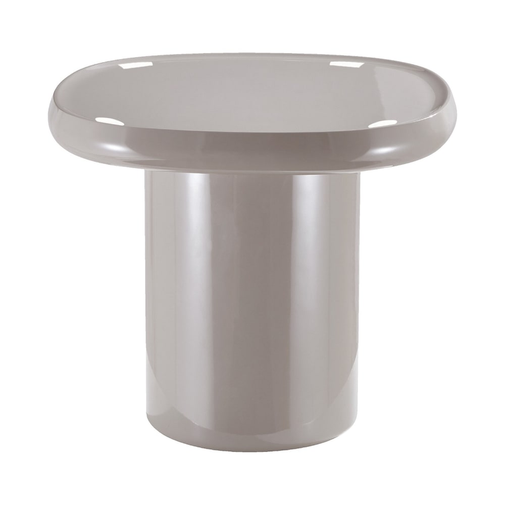 Table d'appoint carrée laquage haute brillance - taupe Table d'appoint carrée laquage haute brillance - taupe