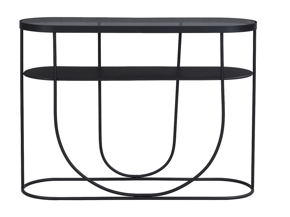 Table console verre transparent