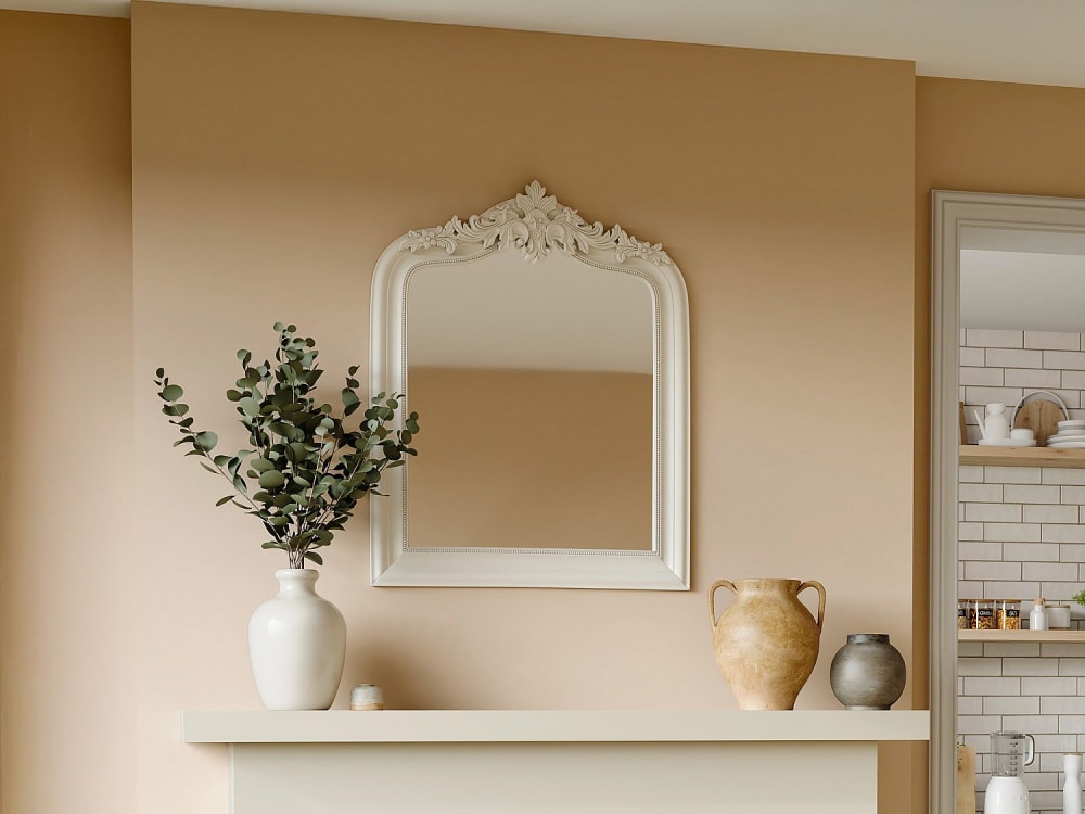 Miroir mural paulownia blanc