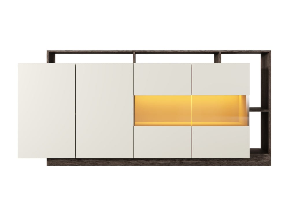 Buffet panneau de particule naturel foncé Buffet panneau de particule naturel foncé