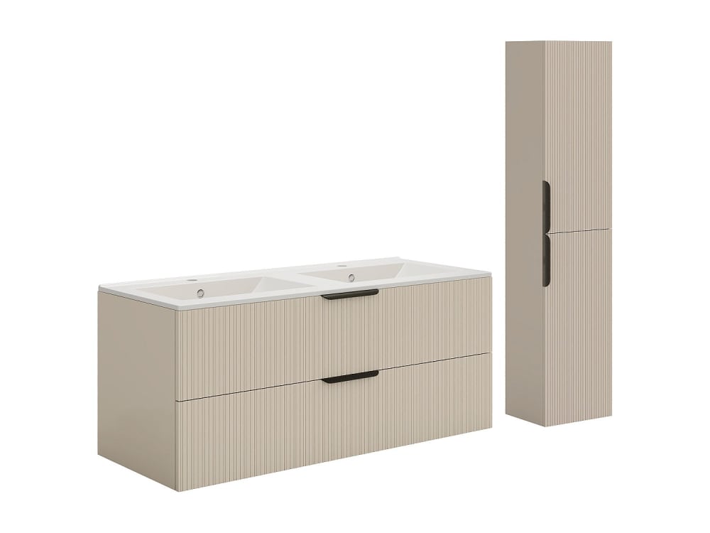 Ensemble salle de bain mdf beige