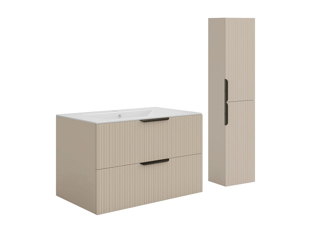 Ensemble salle de bain mdf beige