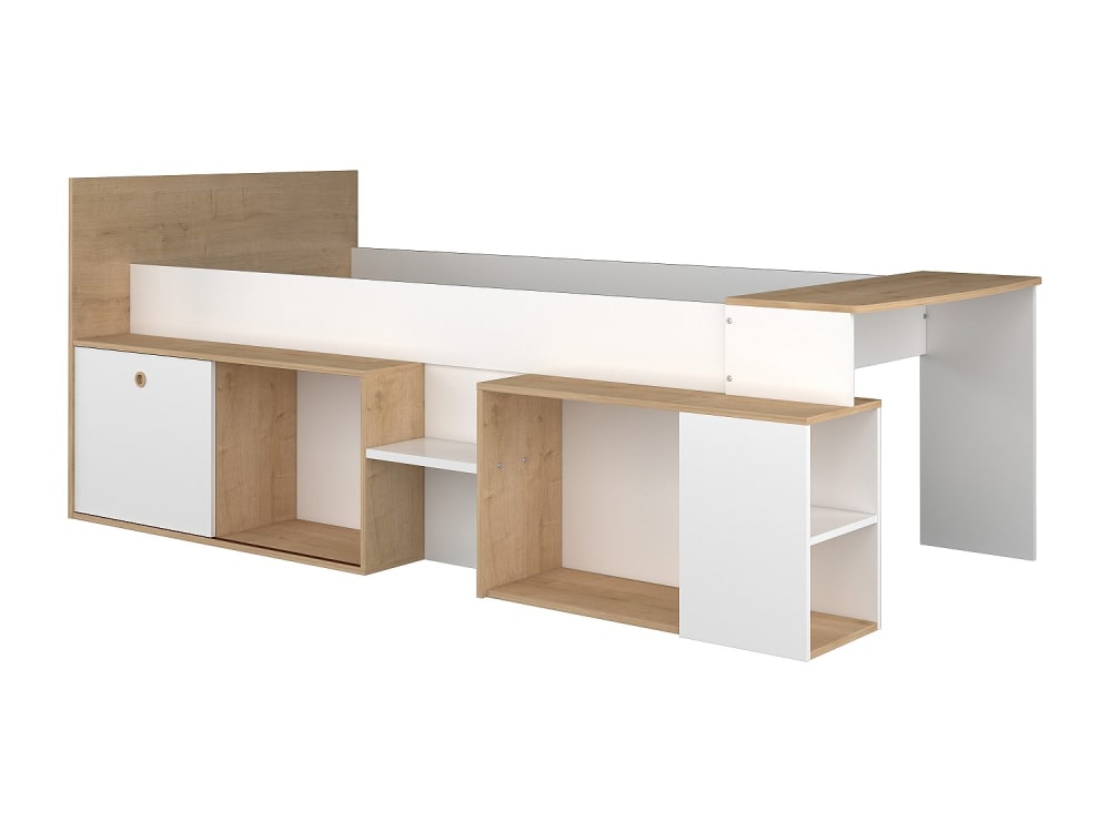 Lit combiné panneau de particule naturel clair 90 x 200 Lit combiné panneau de particule naturel clair 90 x 200