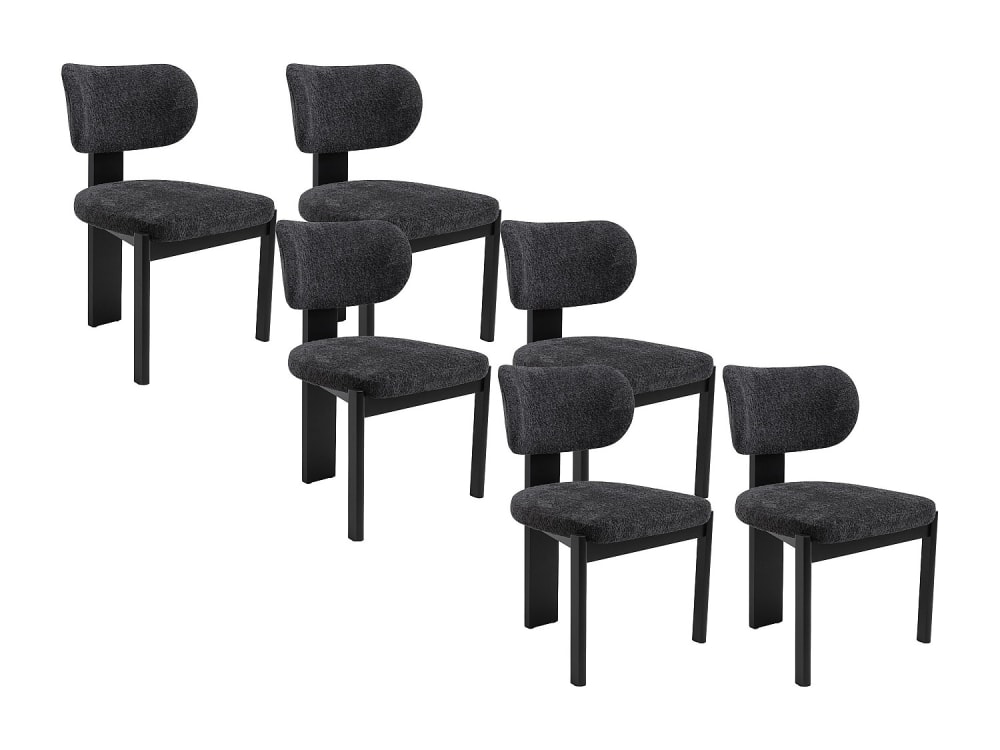 Lot de 6 chaises bois noir