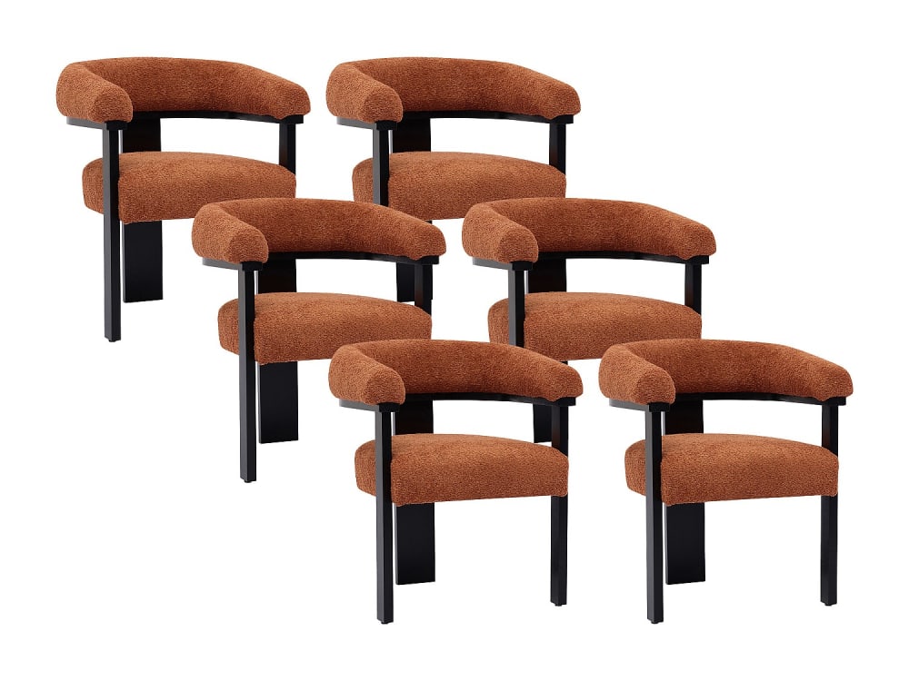Lot de 6 chaises bois noir