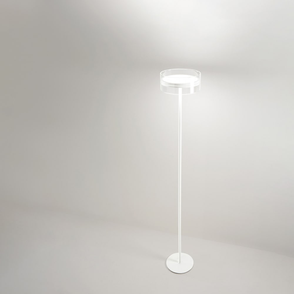lampara de pie blanco mate aluminio led 20w 180 cm - perenz