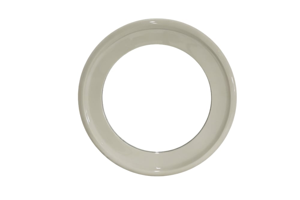 GEESE HOME MDF-Spiegel Ø 90 cm in Latte-Creme hochglänzend Beige Spanplatte