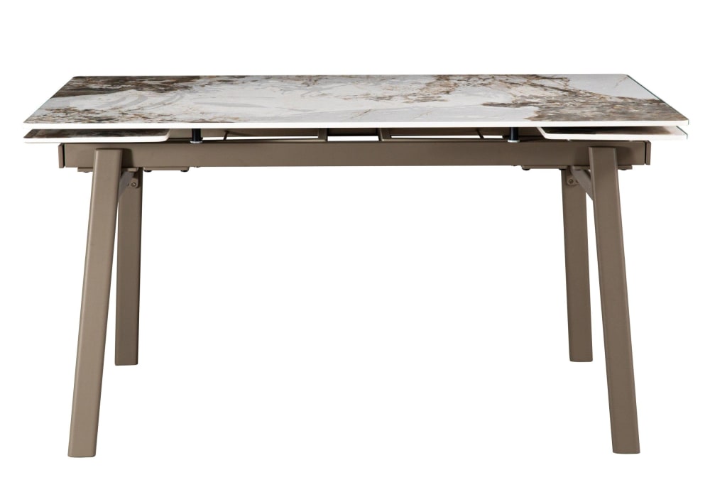 Table à manger à rallonge 140/200×80, plateau en céramique