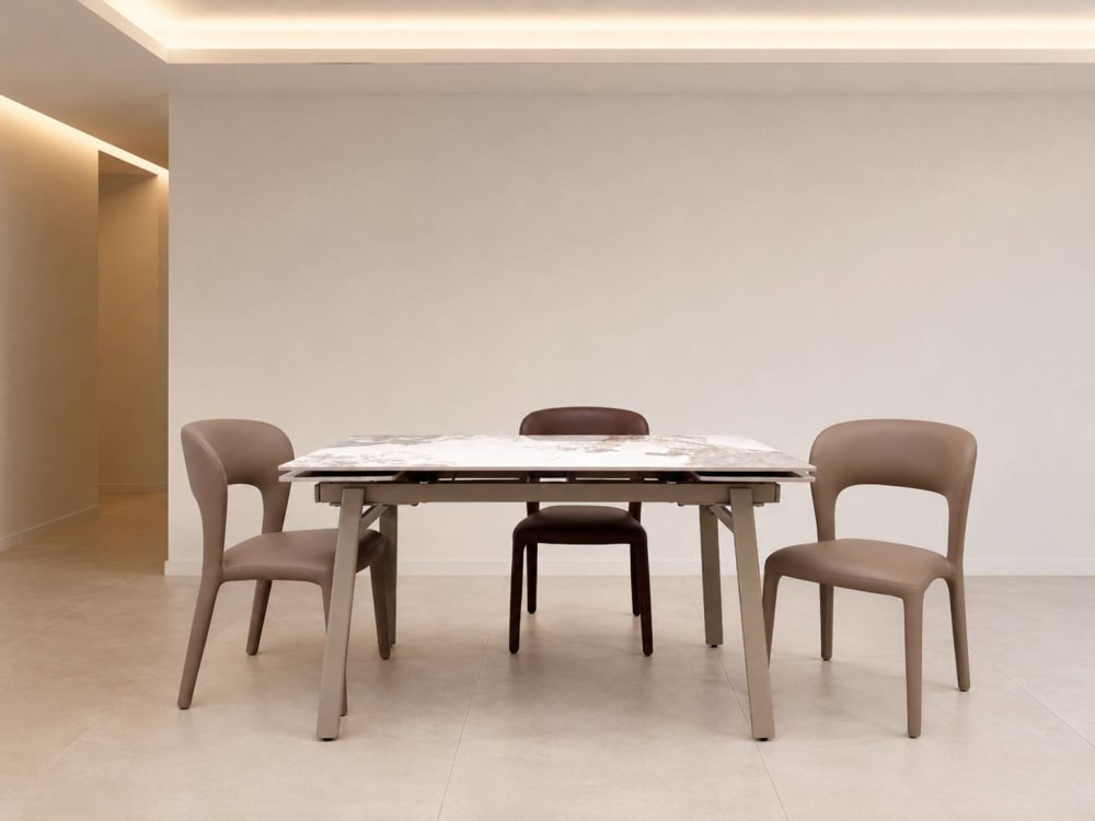 Ausziehbarer Esstisch 140/200×80, Keramikplatte - Maisons Du