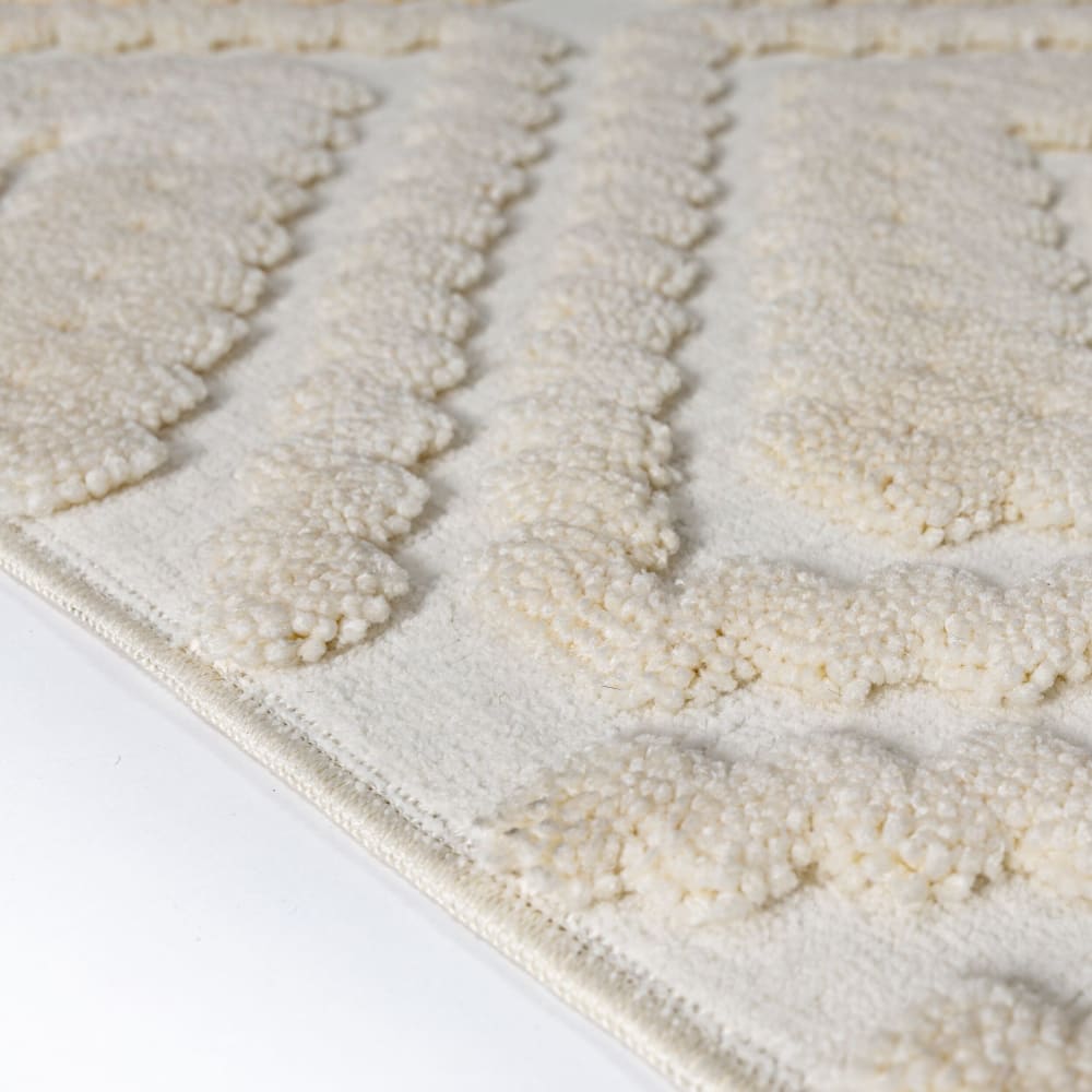 Tapis en fibres synthétiques crème 133x190cm — vue 4