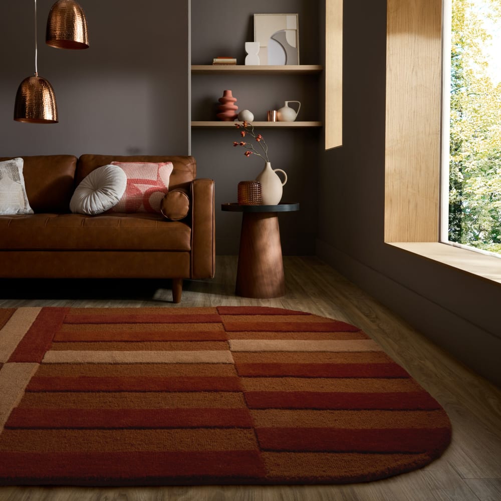 Tapis en laine terracotta 140x200cm — vue 3