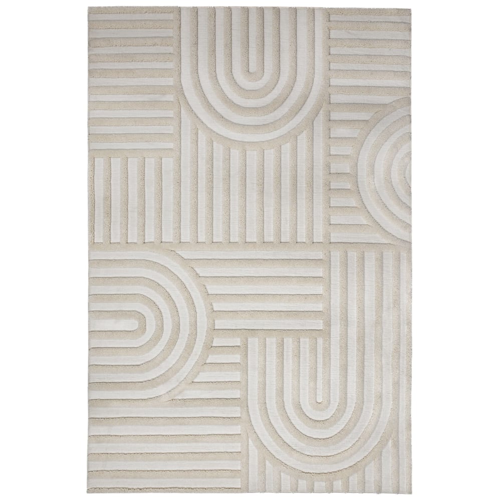 Tapis en polyester crème 160x230cm