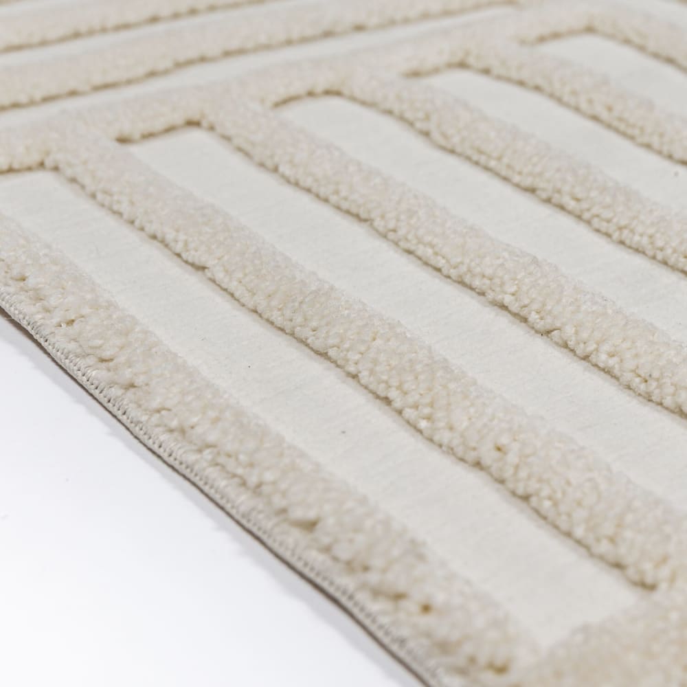 Tapis en polyester crème 160x230cm — vue 4