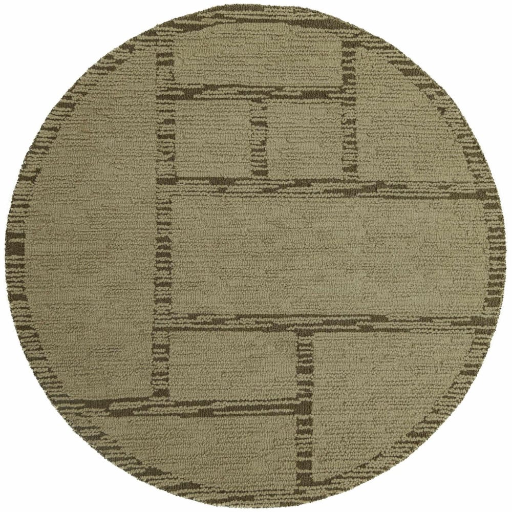 Tapis rond en laine pistache 160x160cm